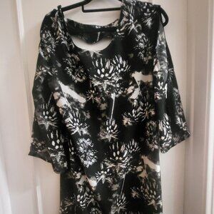 Trendsetter Abstract Floral Cold-Shoulder Mini Dress